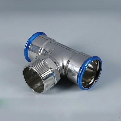 Freundliche rostfreie T-Verschraubung DN22 - Fitting Eco der Presse-DN55