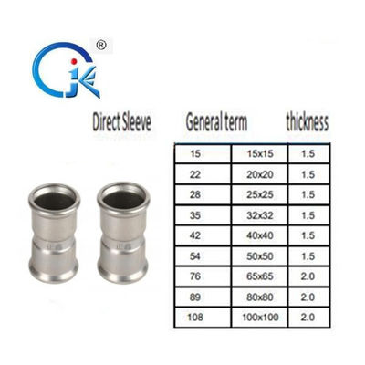 304L / Presse-Fitting des Edelstahl-316L 2 Jahre Garantie-
