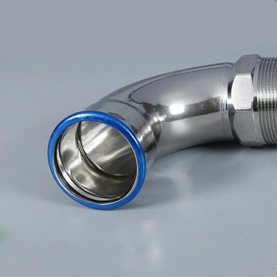 DN20, das Stahlrohrbogen der Inox-Presse-Installations-/90 Grad plombiert